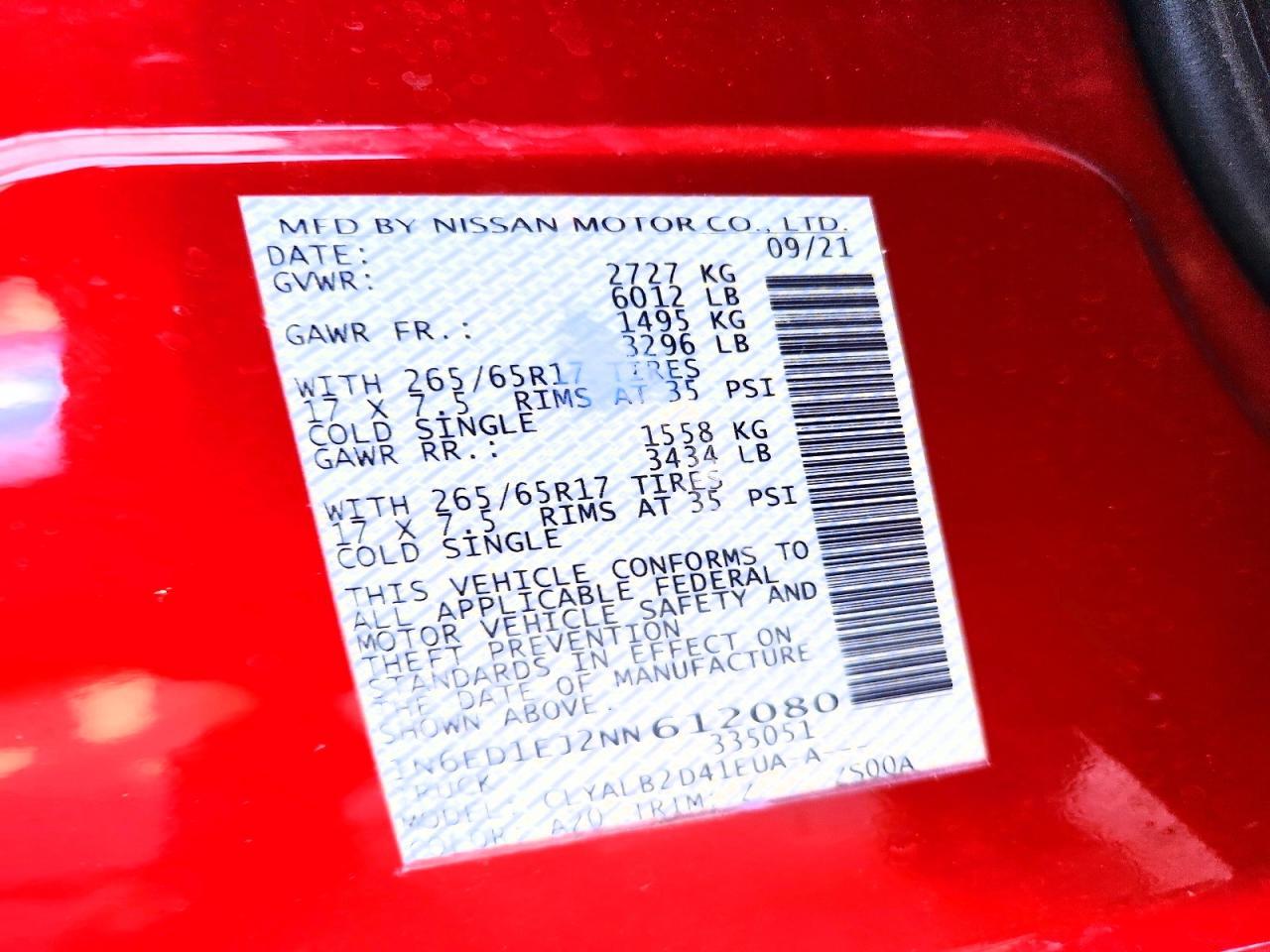 2022 Nissan Frontier SV