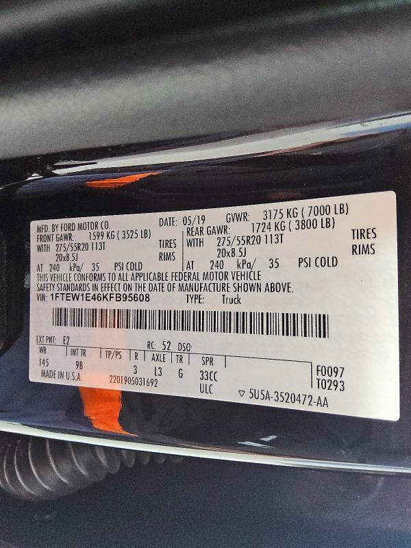 2019 Ford F150 Supercrew