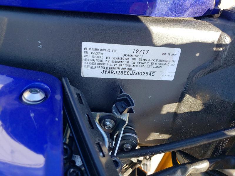 2018 Yamaha YZFR6