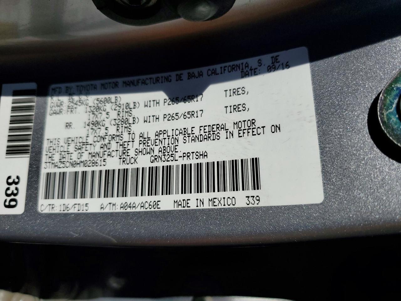 2017 Toyota Tacoma TRD Sport