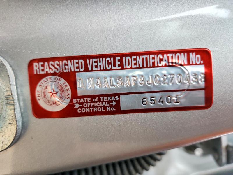 2018 Niss Altima 2.5 sv