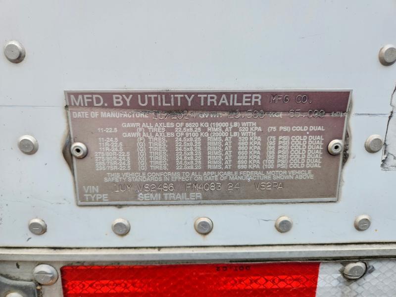 2015 Utility VS2RA Refrigerated Van Trailer