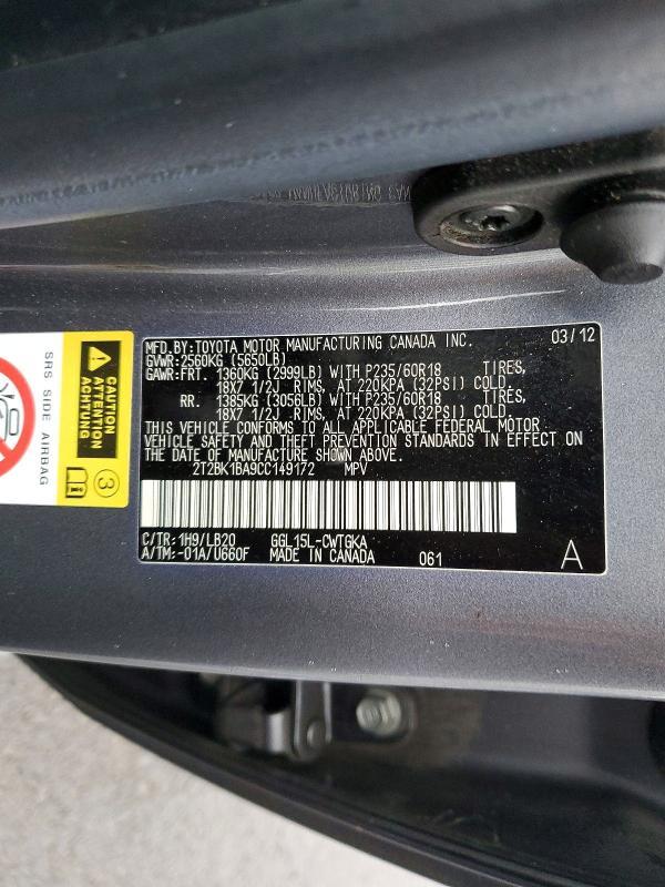 2012 Lexus Rx 350 Base