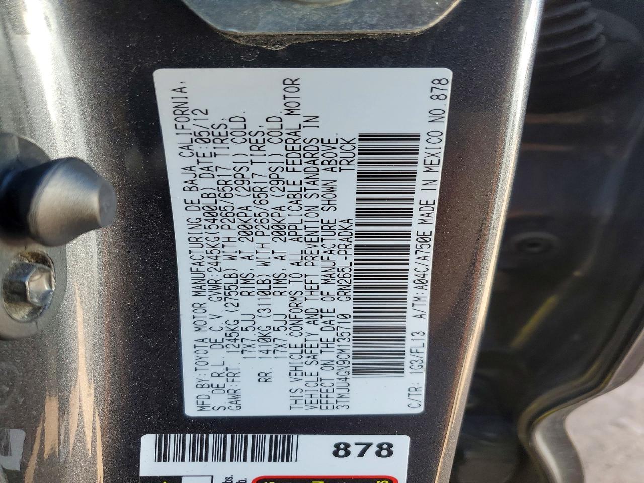 2012 Toyota Tacoma Double Cab Prerunner