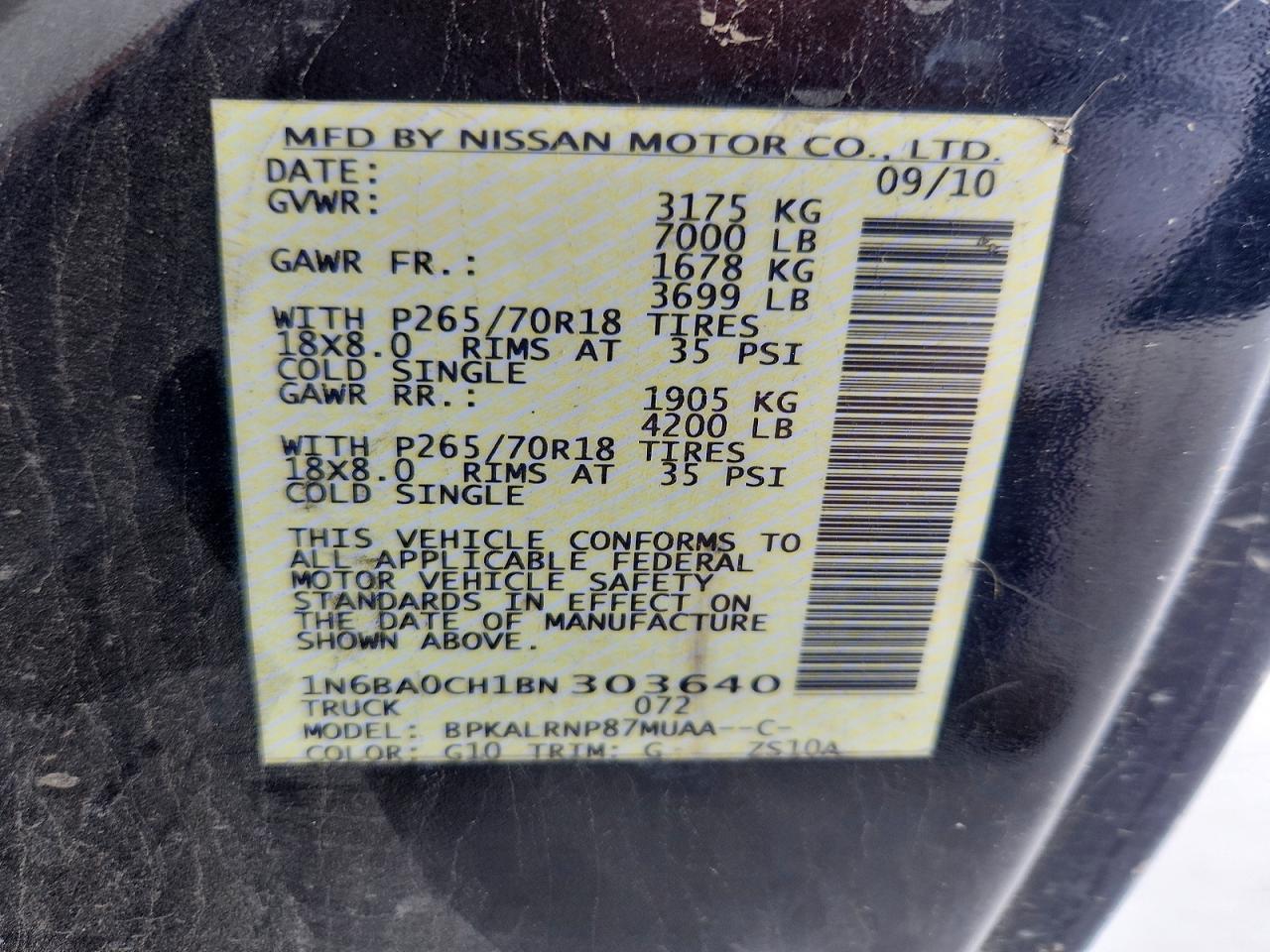 2011 Nissan Titan S