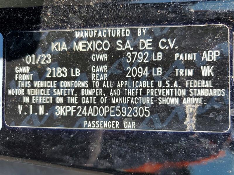 2023 KIA Forte lxs