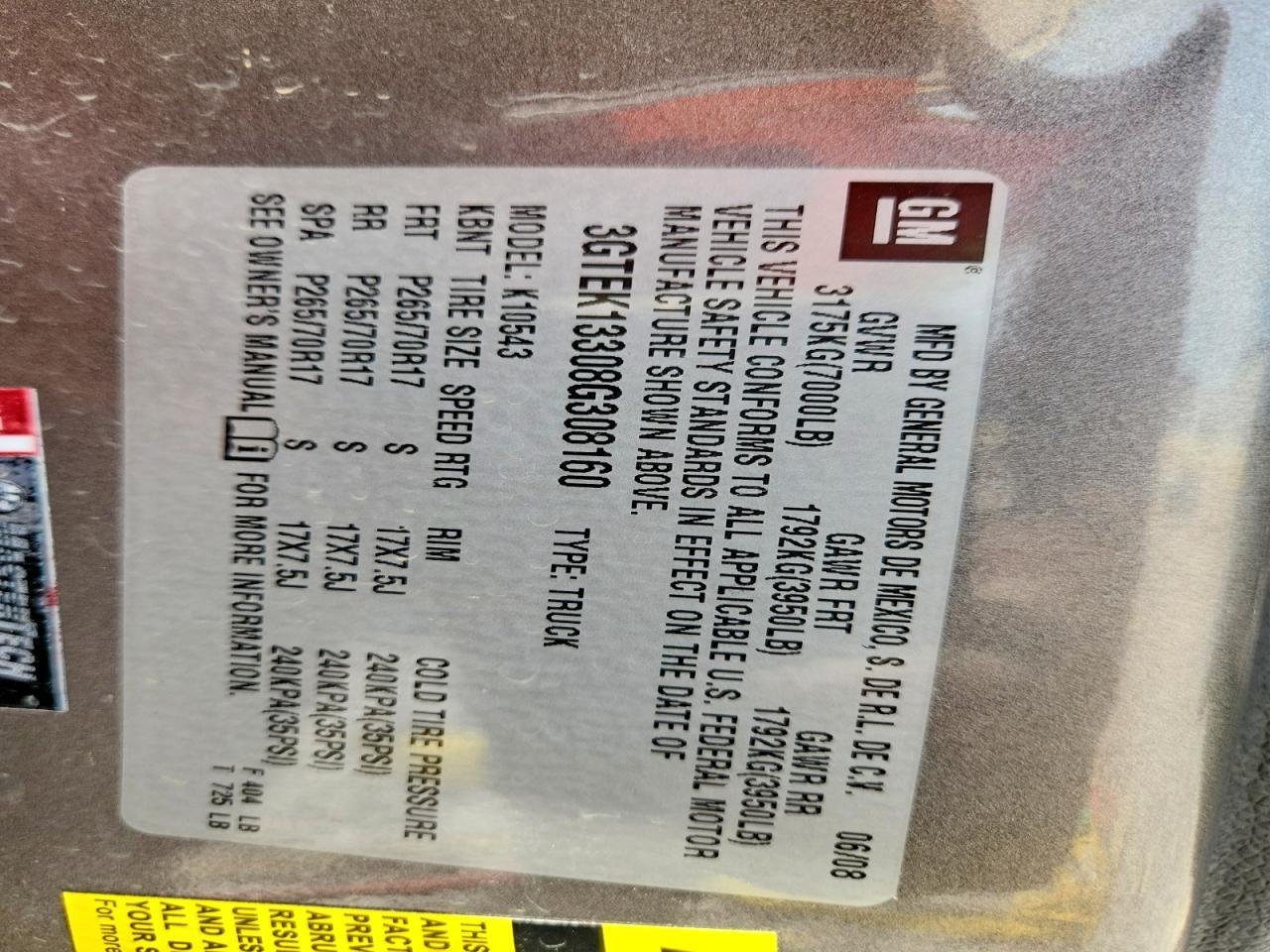 2008 GMC Sierra K1500