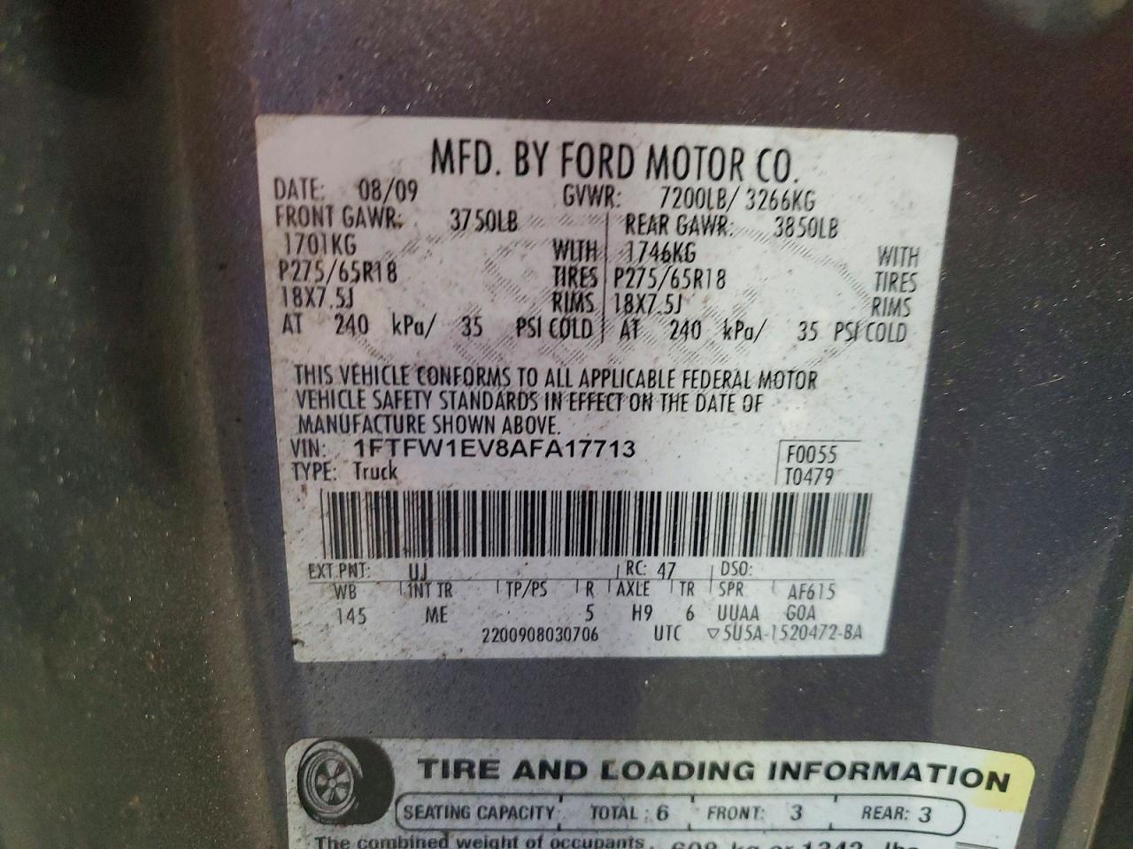 2010 Ford F150 Supercrew