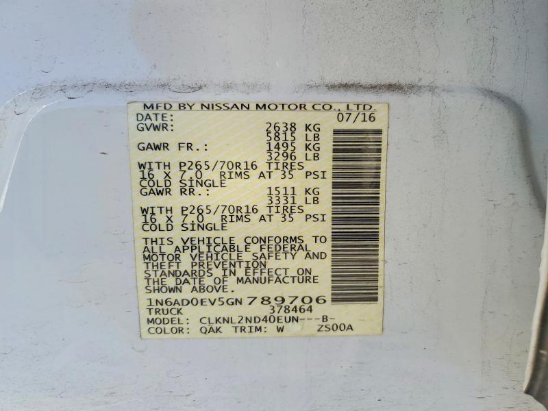 2016 Nissan Frontier SV