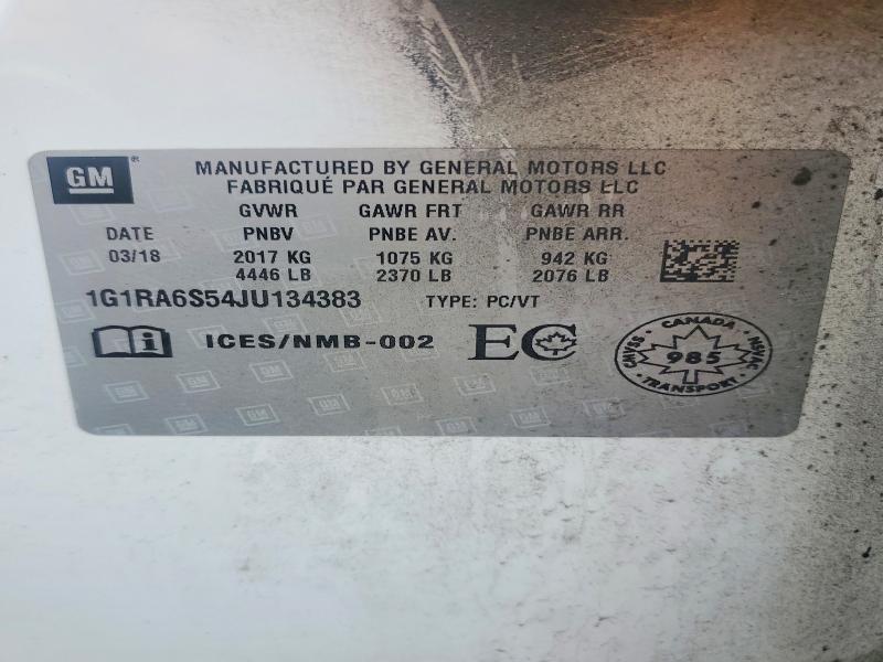 2018 Chevrolet Volt lt