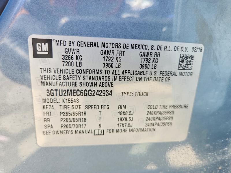 2016 GMC Sierra K1500 SLE