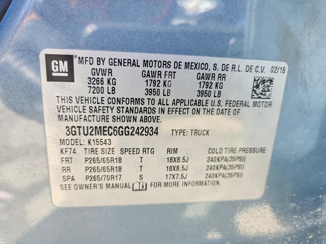 2016 GMC Sierra K1500 SLE