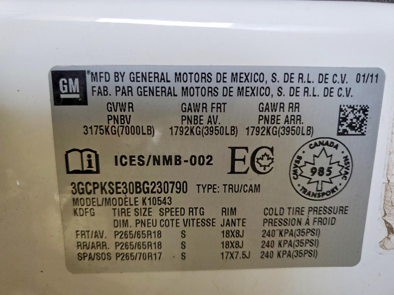 2011 Chevrolet Silverado K1500 LT