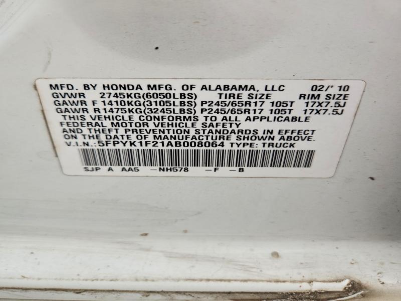 2010 Honda Ridgeline RT