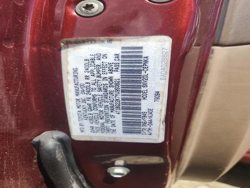 2000 Toyota Camry le