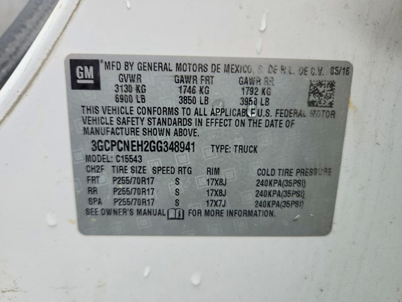 2016 Chevrolet Silverado C1500