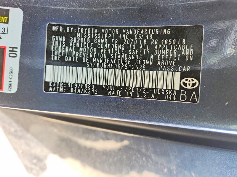 2016 Toyota Corolla s Plus