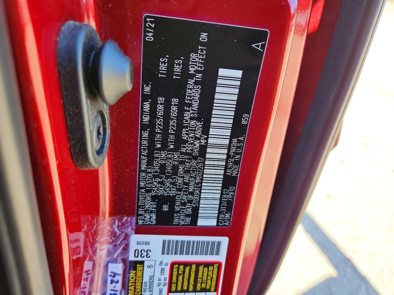 2021 Toyota Sienna xse 7-passenger