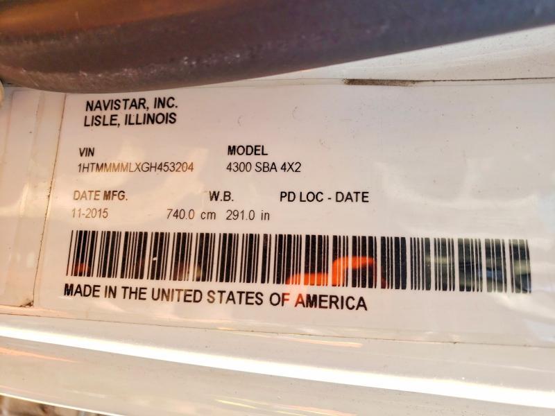 2016 International 4300 BOX Truck