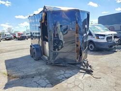 Salvage trucks for sale at Indianapolis, IN auction: 2026 Powerline Cargo 7X12TA Enclosed Cargo Trailer