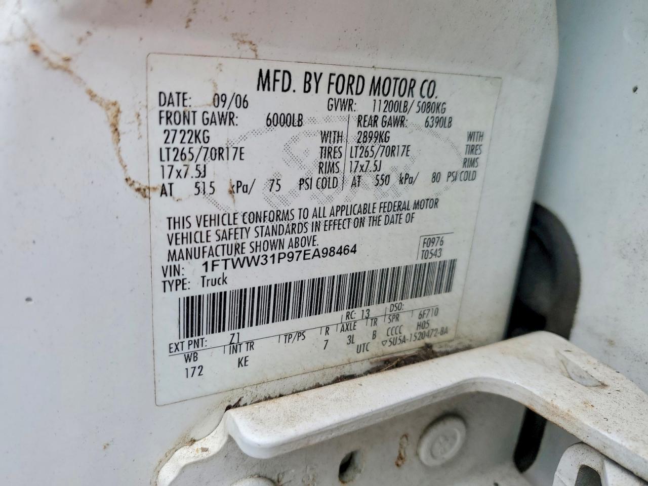 2007 Ford F350 SRW Super Duty