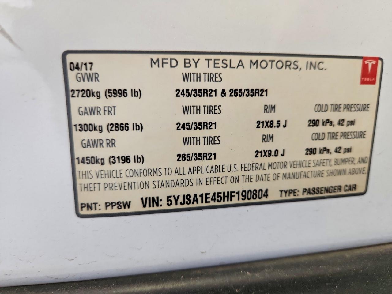 2017 Tesla Model s