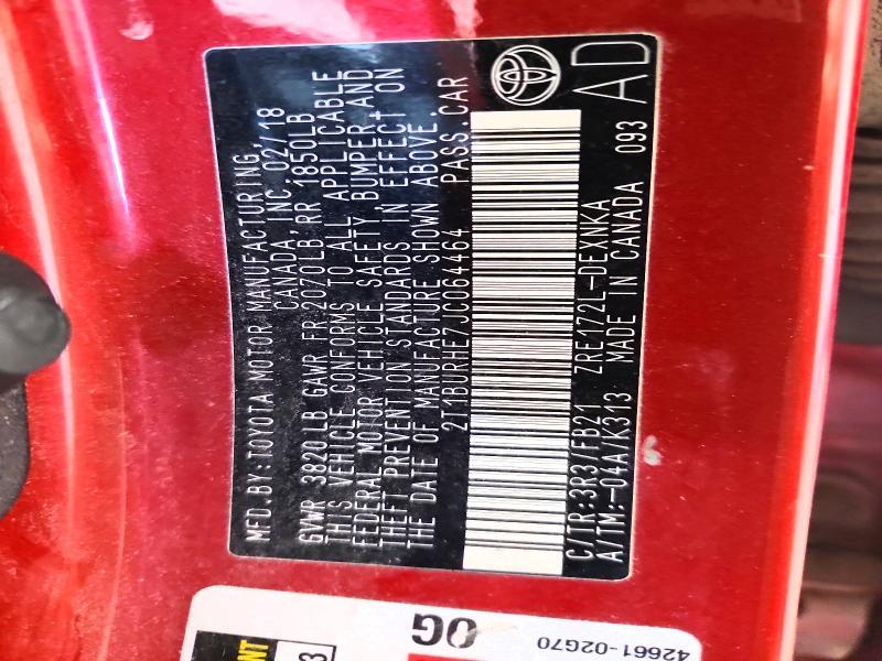 2018 Toyota Corolla le