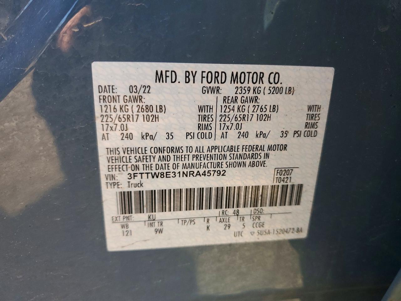 2022 Ford Maverick XL