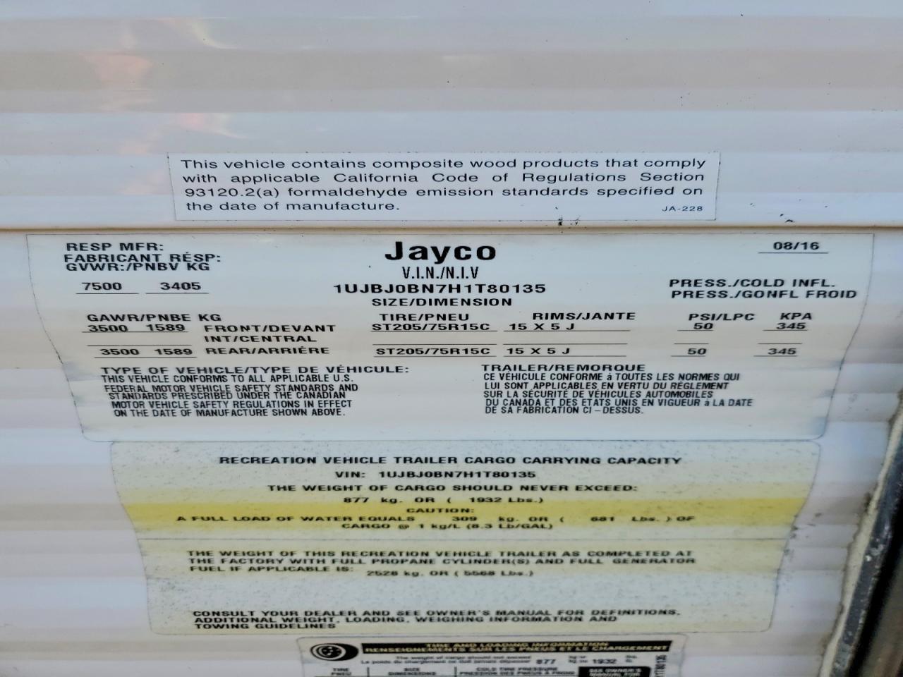 2017 Jayco Camper