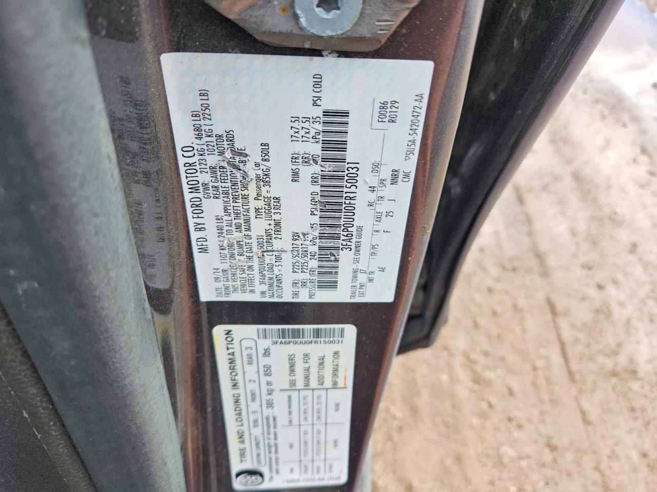 2015 Ford Fusion s Hybrid
