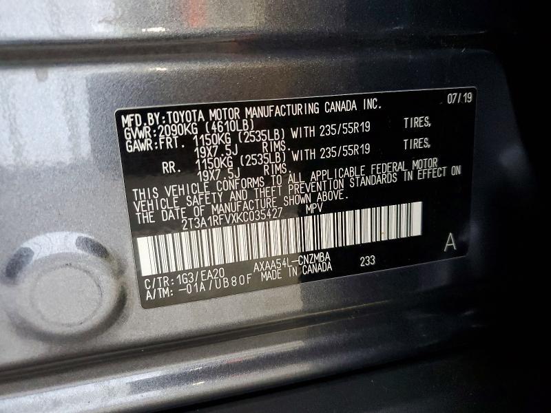 2019 Toyota Rav4 xle Premium