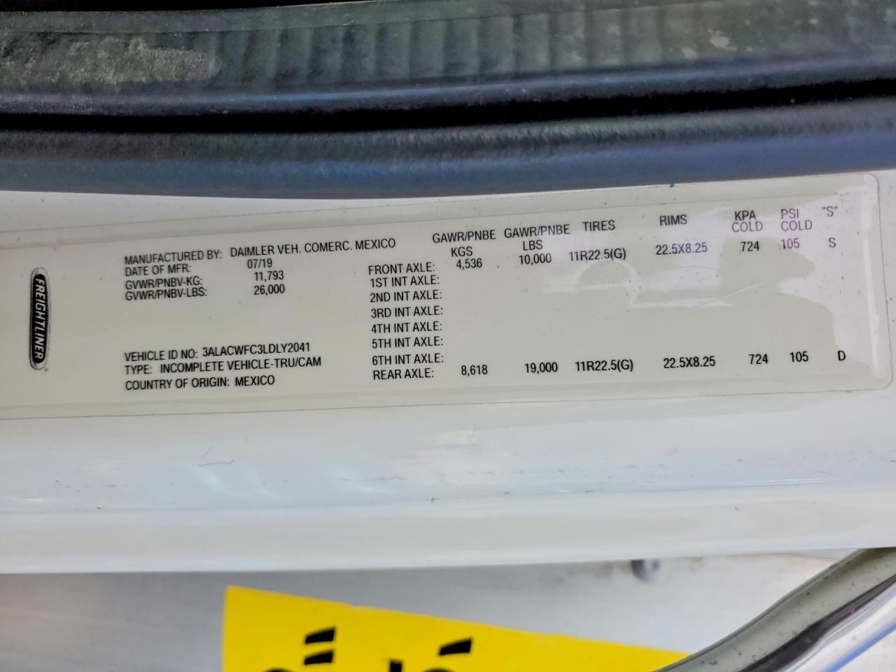 2020 Freigliner 2020 Freightliner Business Class M2 BOX Truck