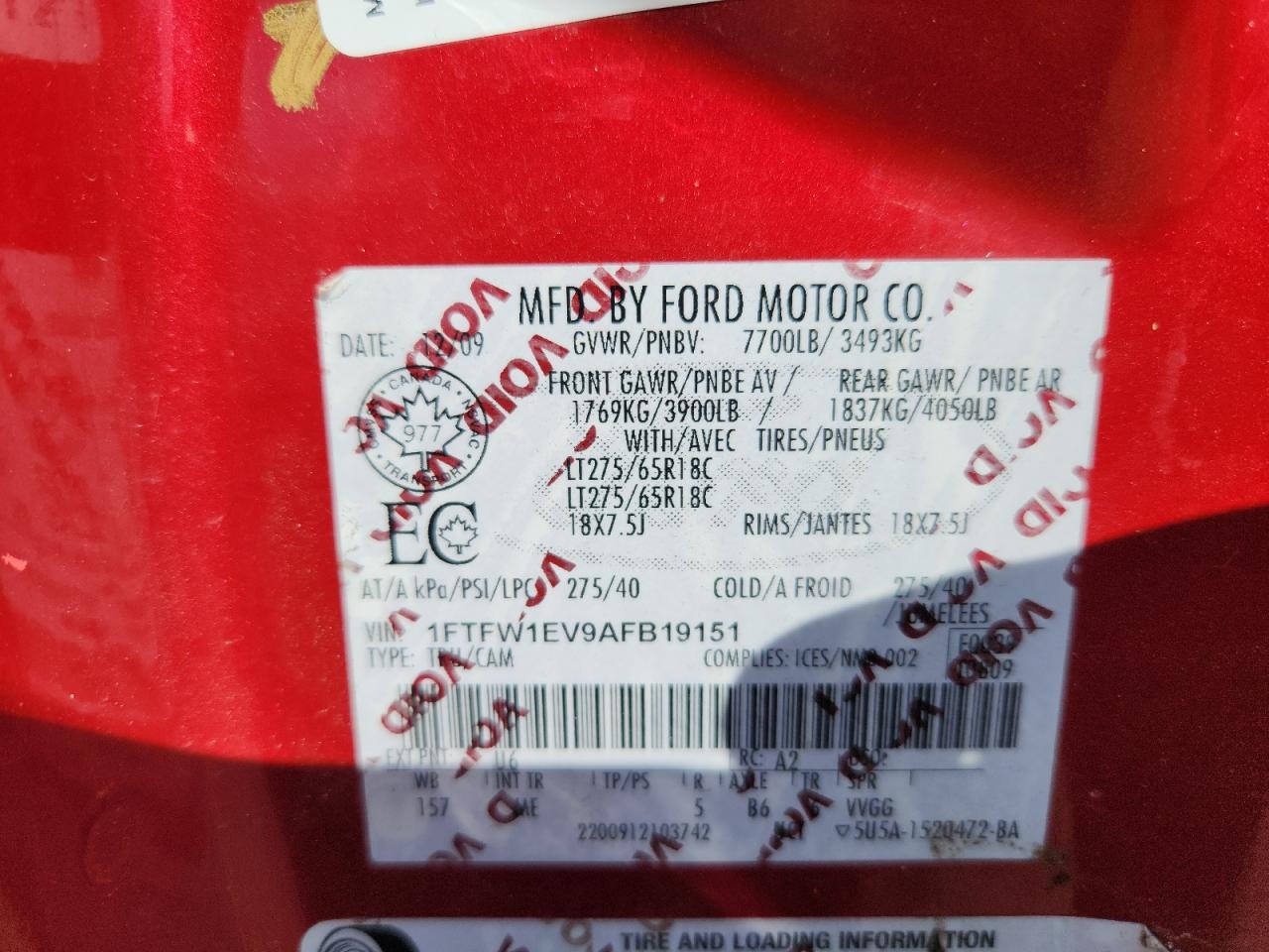 2010 Ford F150 Supercrew