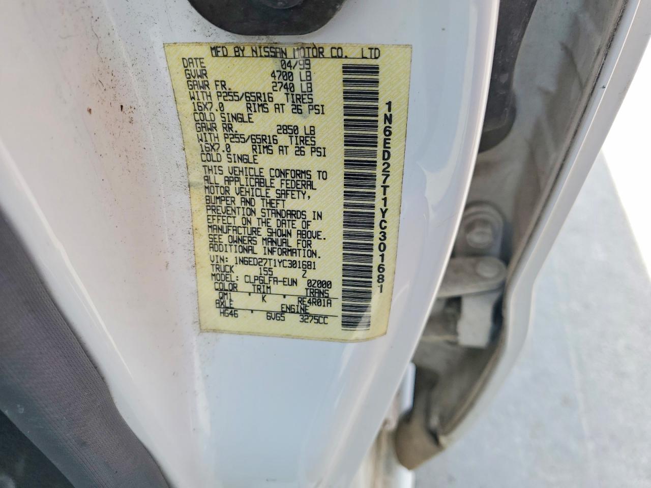 2000 Nissan Frontier XE