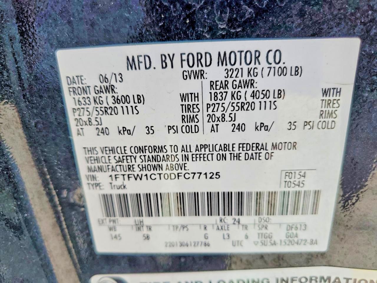 2013 Ford F150 Supercrew