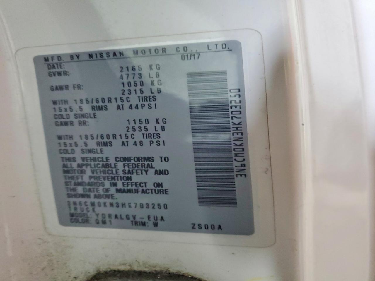 2017 Nissan NV200 SV