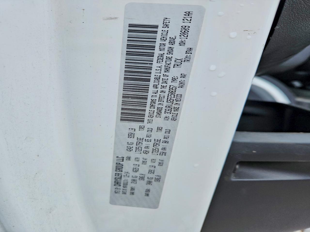 2015 Dodge RAM Promaster 3500 Utility / Service Van