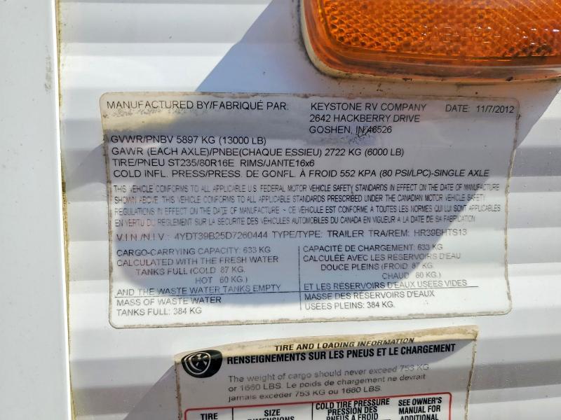 2013 Keystone Trailers