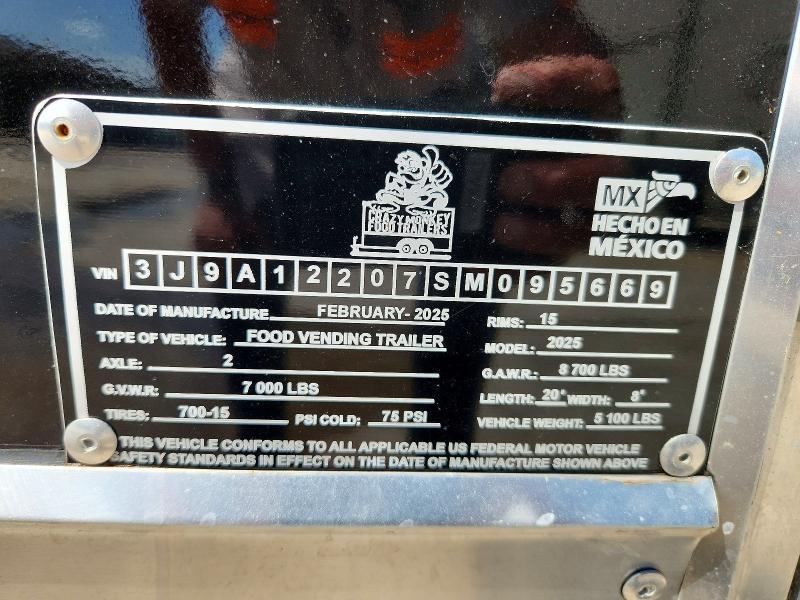 2025 Unknown 2025 Crazy Monkey Enclosed Cargo Food Trailer