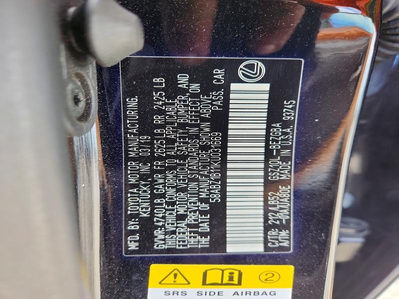 2019 Lexus Es 350 Luxury