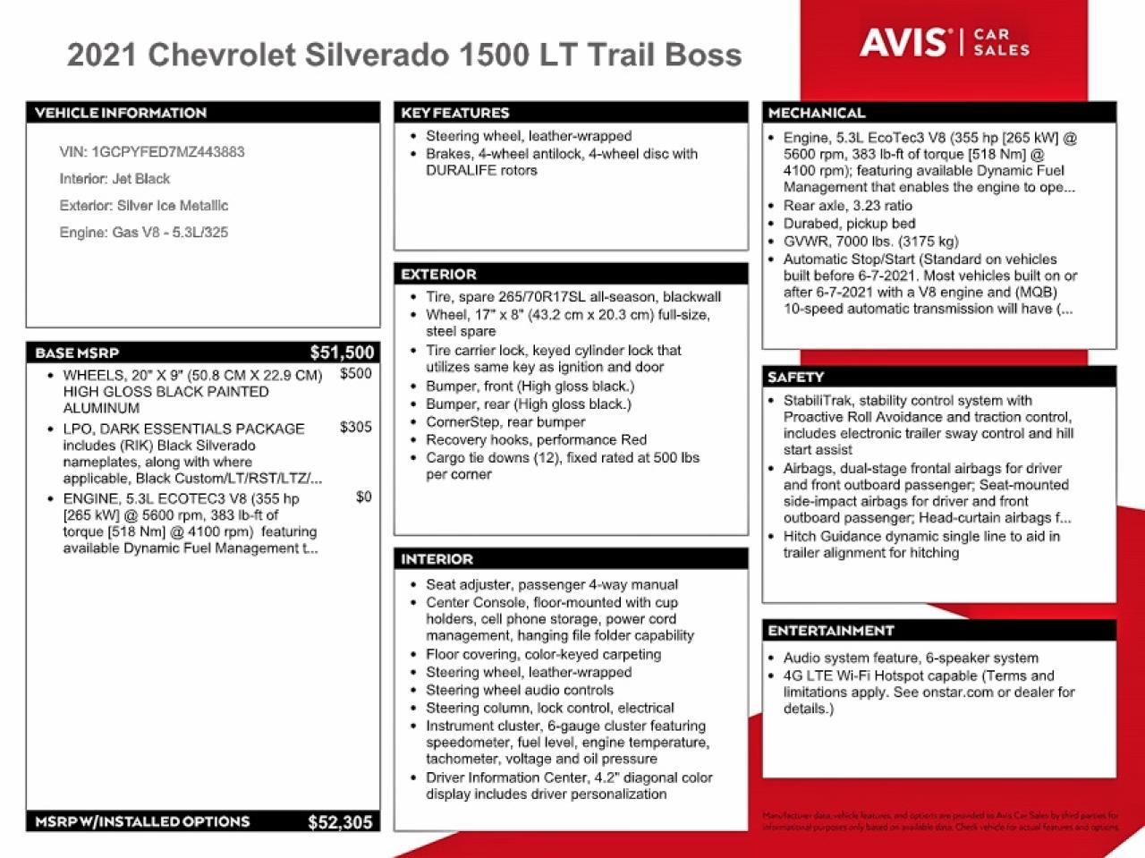 2021 Chevrolet Silverado K1500 LT Trail Boss