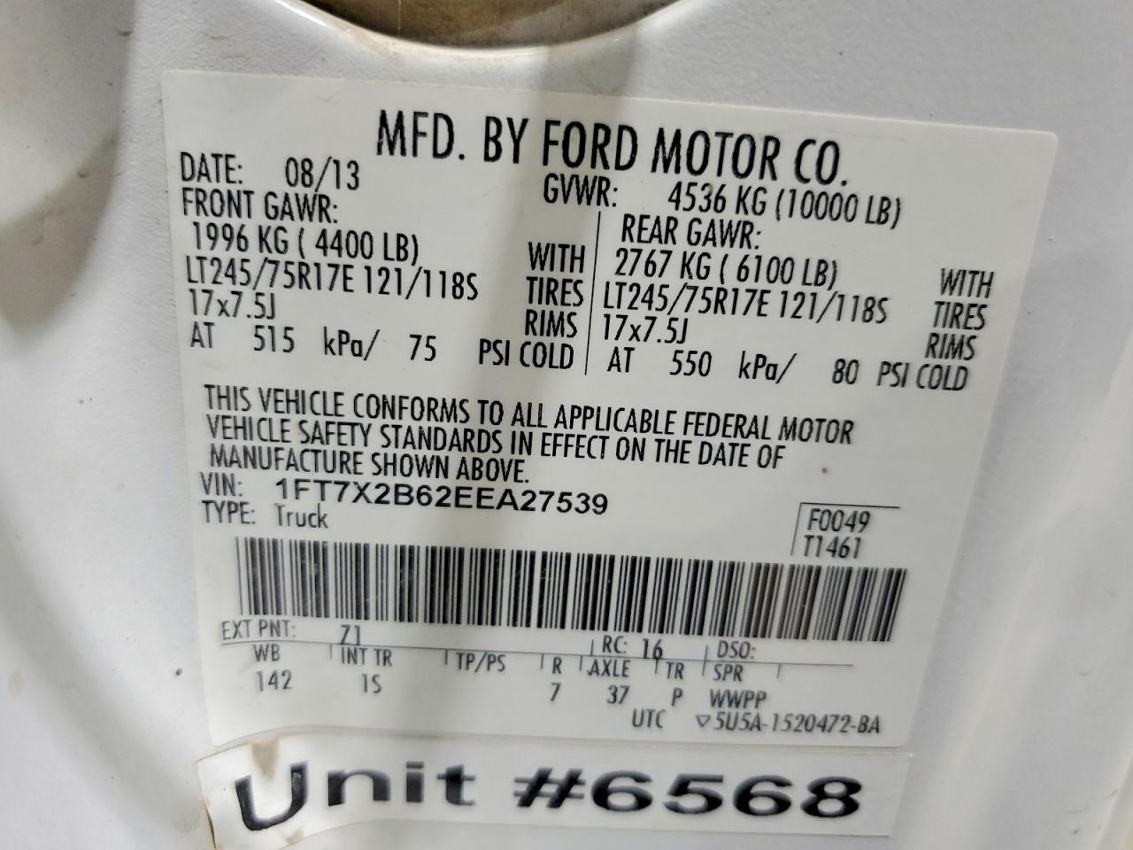 2014 Ford F250 Super Duty Utility / Service Truck