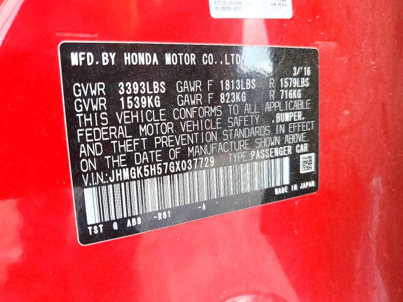 2016 Honda Fit lx