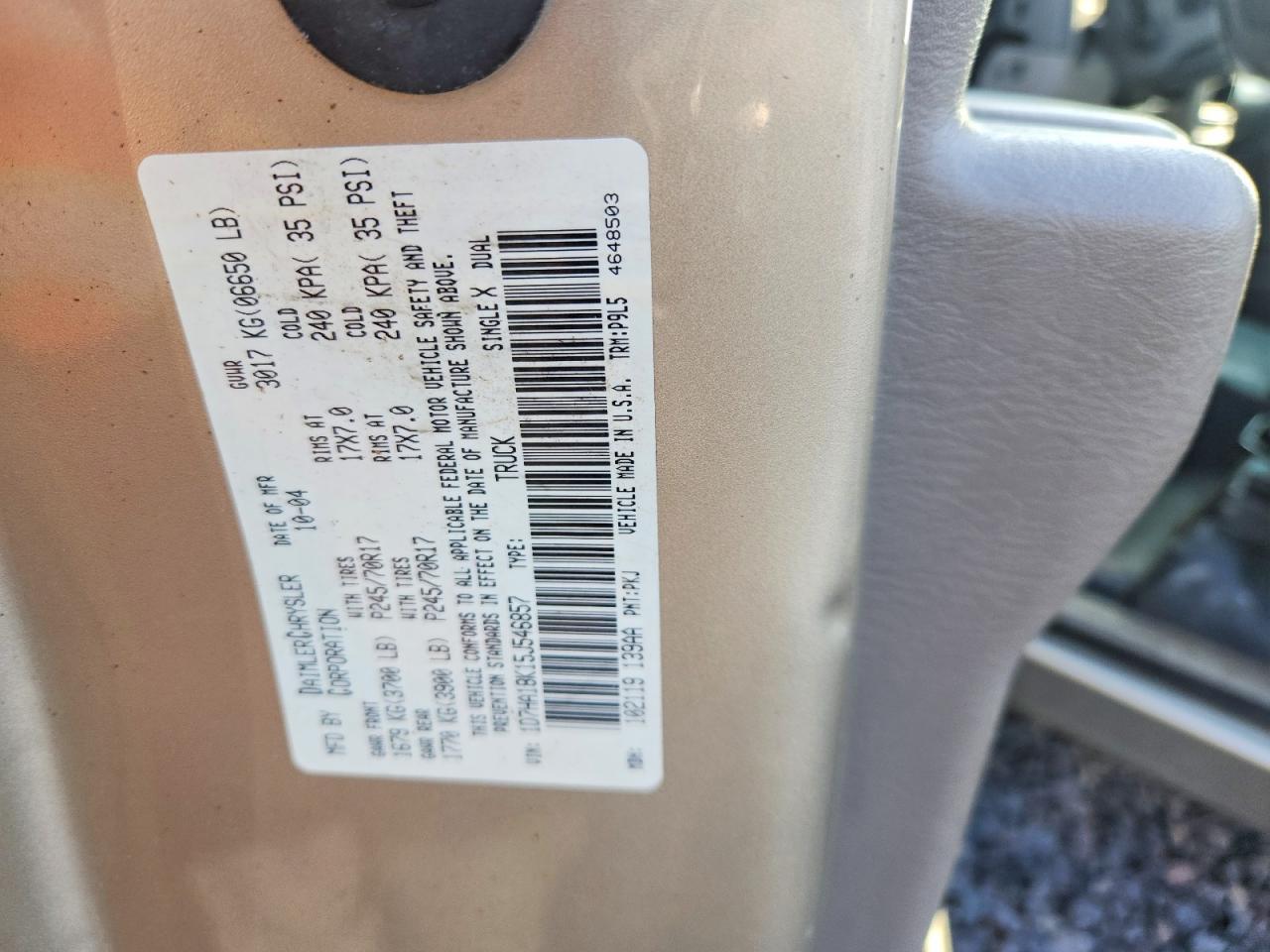 2005 Dodge RAM 1500 ST