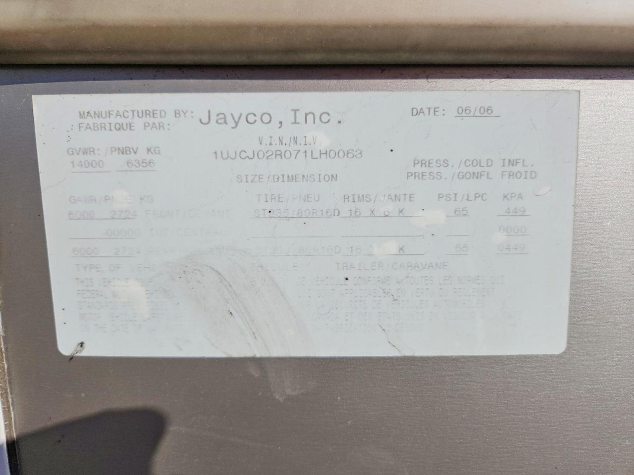 2007 Jayco Trailers