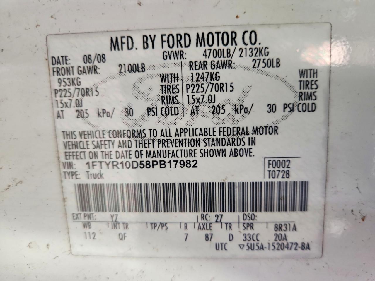 2008 Ford Ranger