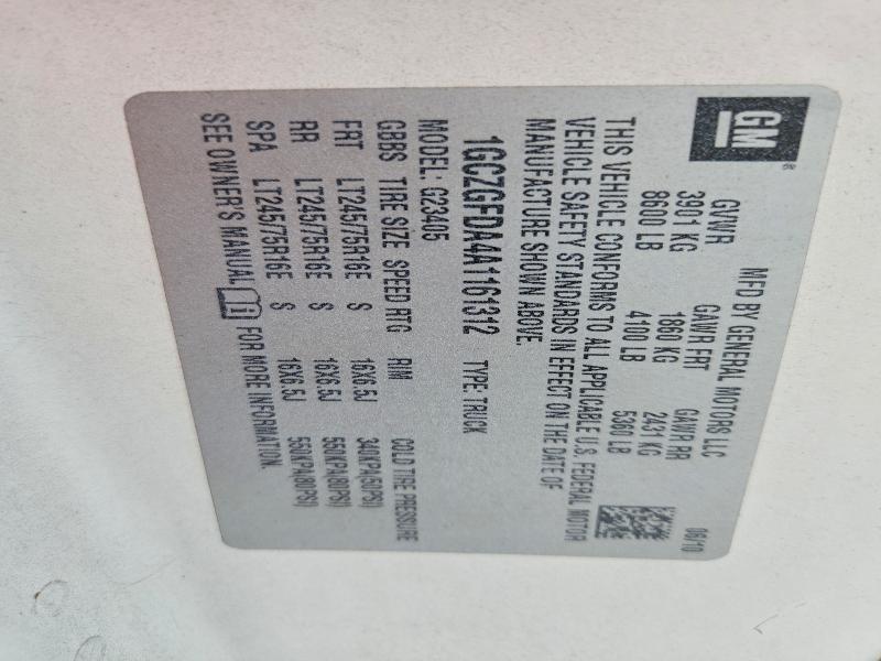 2010 Chev Rolet Express 2500 Cargo Delivery van