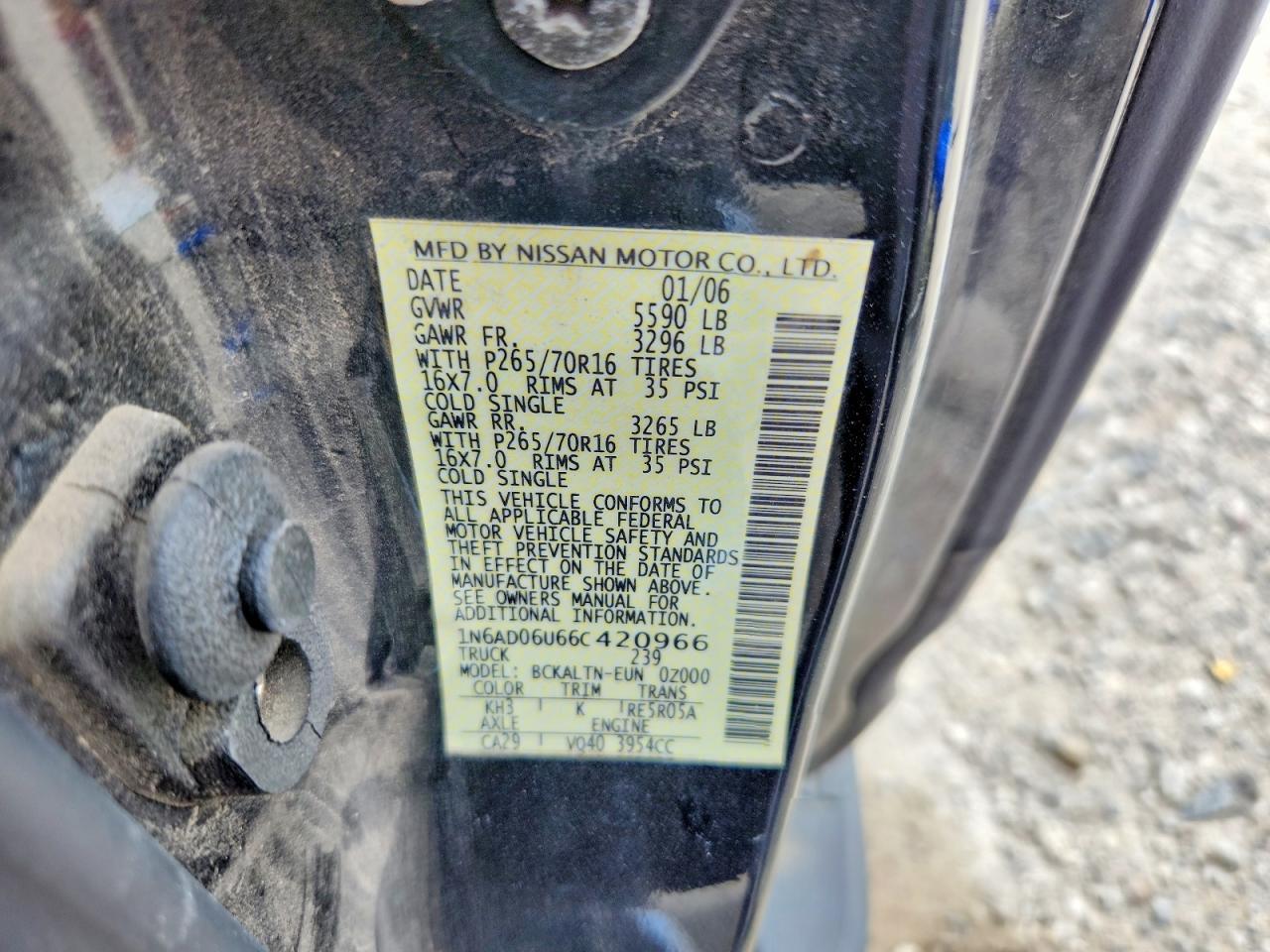 2006 Nissan Frontier SE