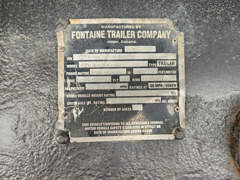 2008 Fontaine Flatbed Trailer