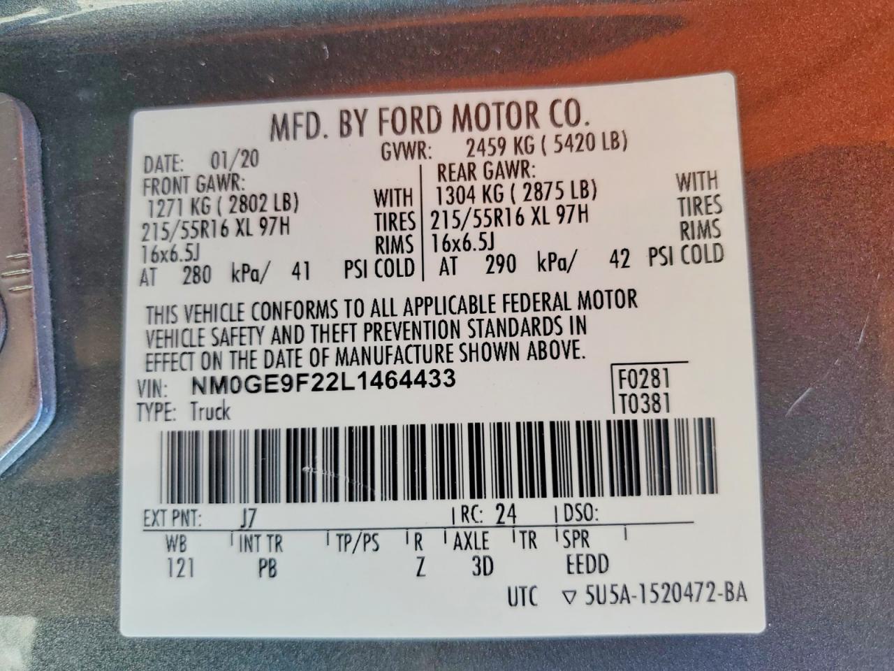 2020 Ford Transit Connect XLT